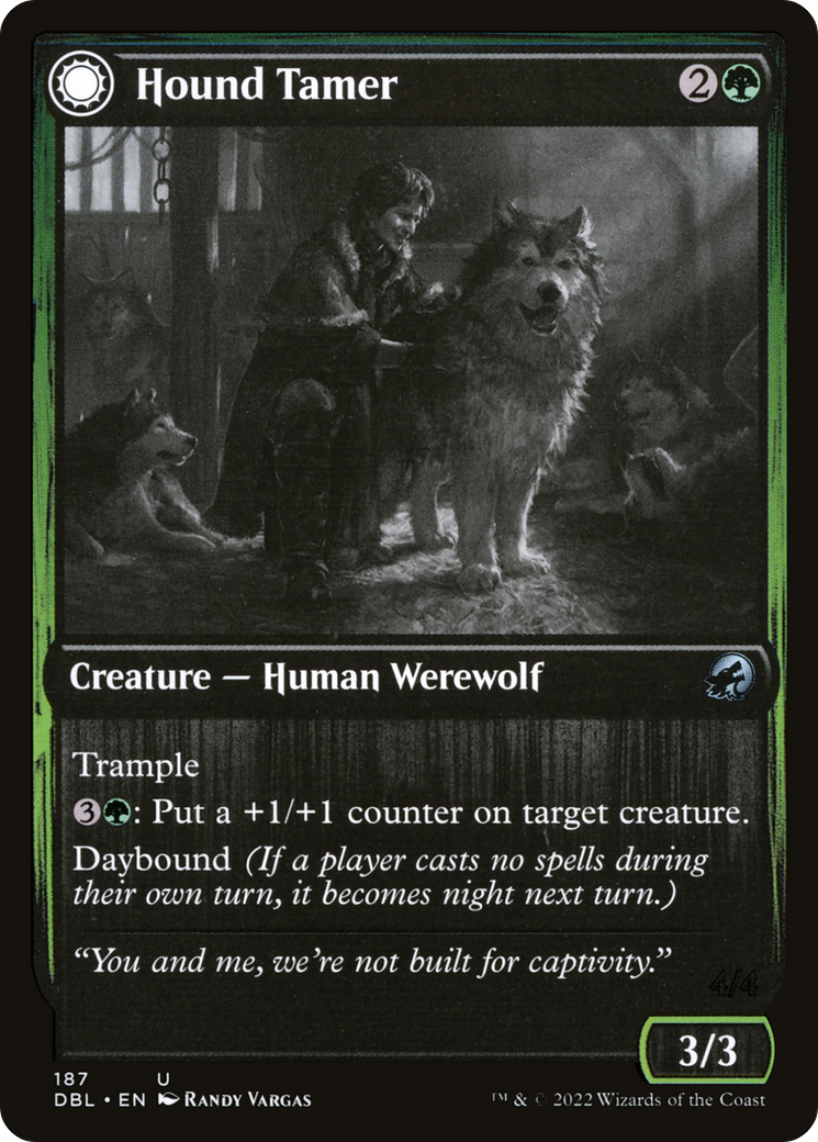 Magic: The Gathering - Hound Tamer // Untamed Pup Foil - Innistrad: Double Feature