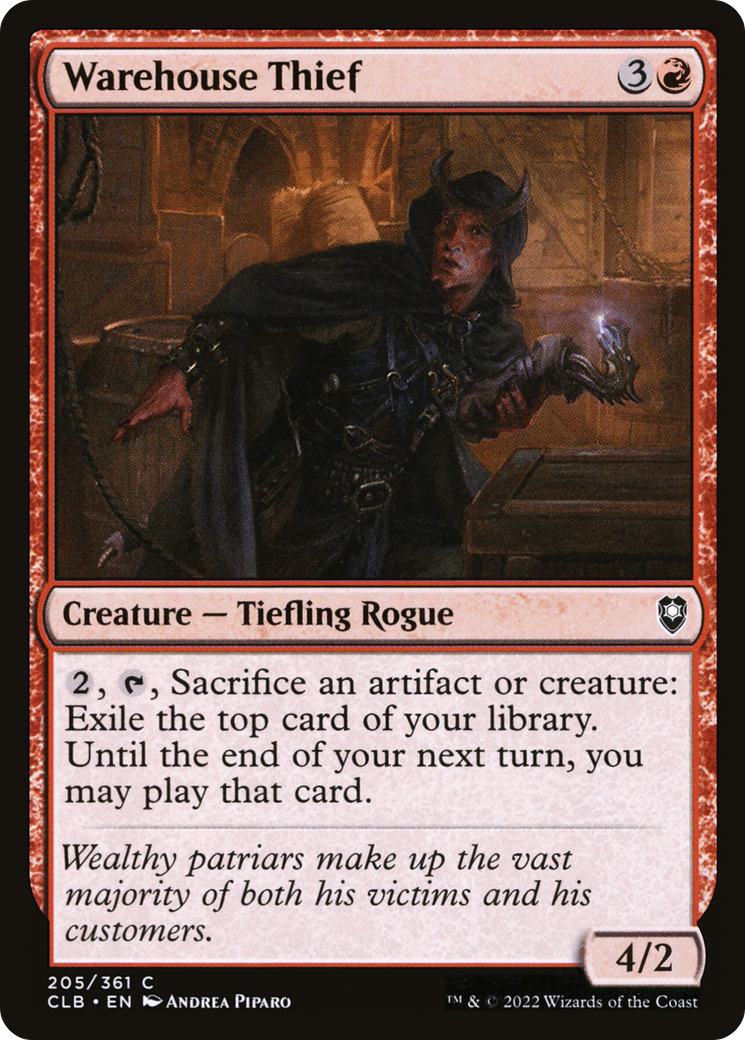 Magic: The Gathering - Warehouse Thief - Commander Legends: Battle for Baldur's Gate