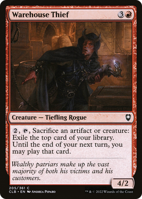 Magic: The Gathering - Warehouse Thief - Commander Legends: Battle for Baldur's Gate