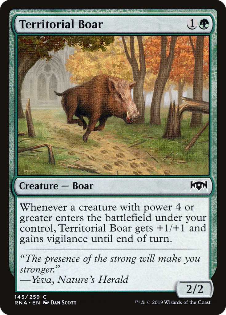 Magic: The Gathering - Territorial Boar Foil - Ravnica Allegiance