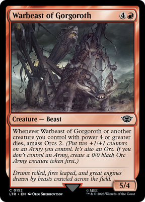 Magic: The Gathering - Warbeast of Gorgoroth Foil - The Lord of the Rings: Tales of Middle-earth