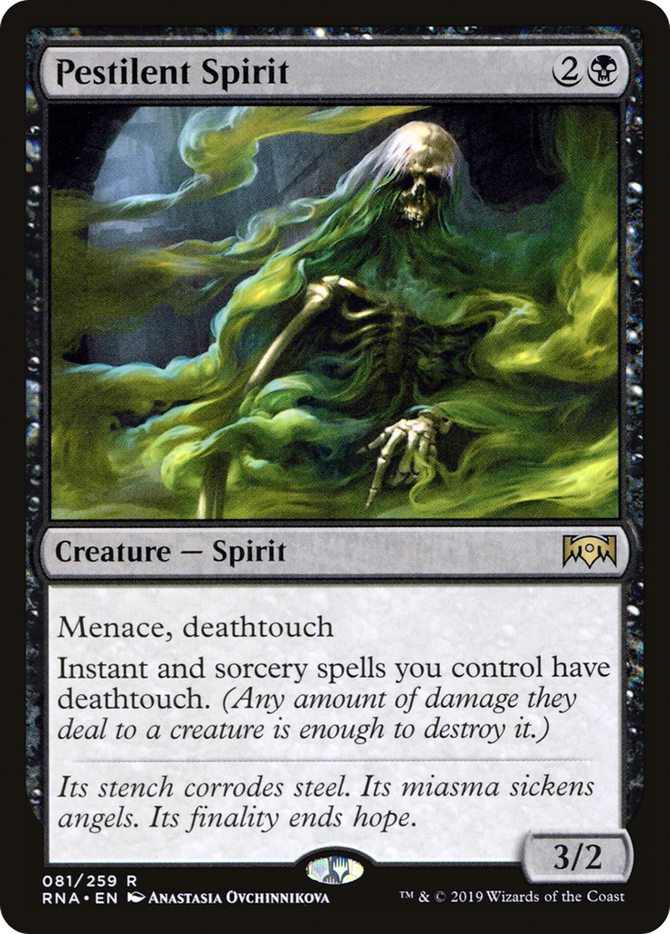 Magic: The Gathering - Pestilent Spirit Foil - Ravnica Allegiance