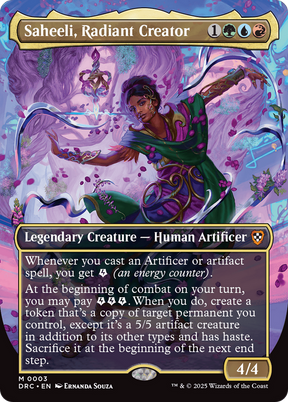 Magic: The Gathering - Saheeli, Radiant Creator Foil - Aetherdrift Commander