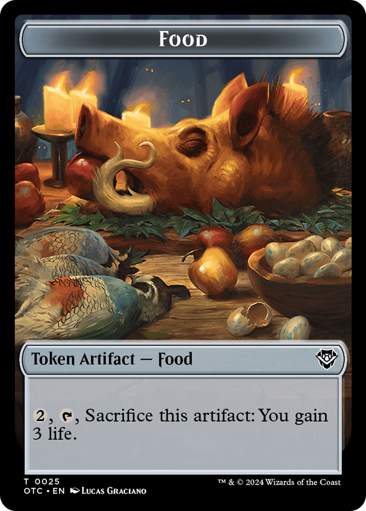 Magic: The Gathering - Food Token - Outlaws of Thunder Junction Commander Tokens