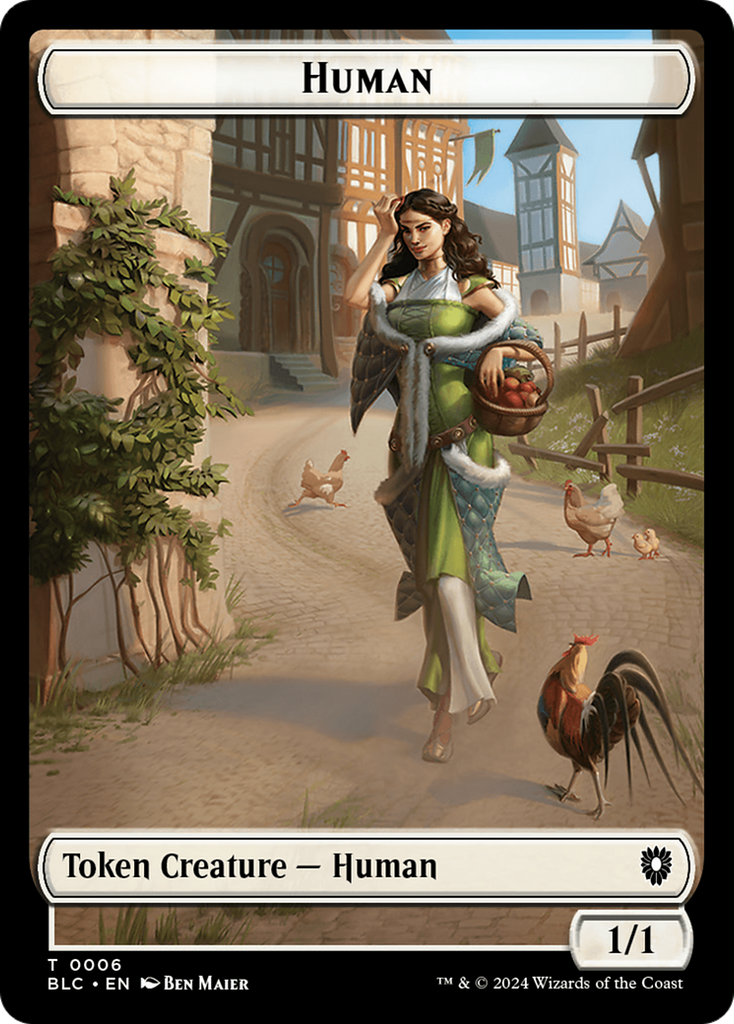 Magic: The Gathering - Human Token - Bloomburrow Commander Tokens