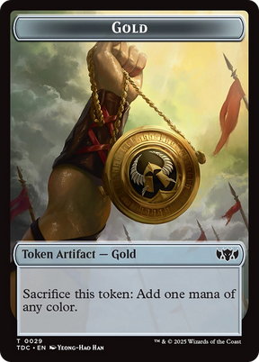 Magic: The Gathering - Gold Token - Tarkir: Dragonstorm Commander Tokens
