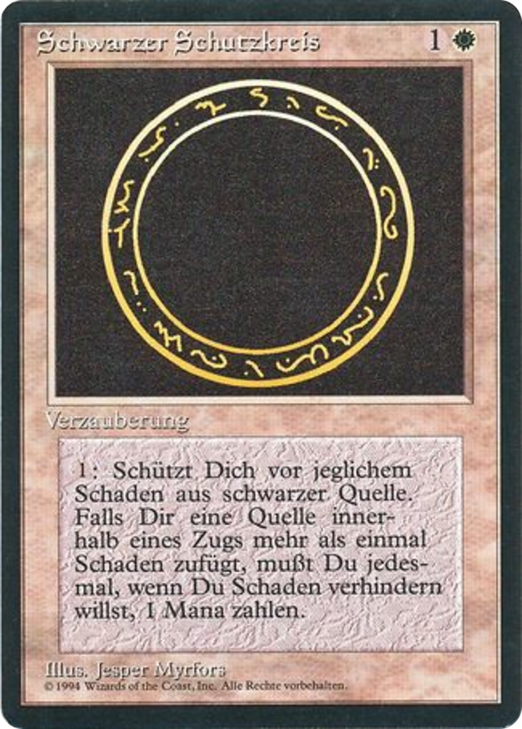 Magic: The Gathering - Schwarzer Schutzkreis - Foreign Black Border