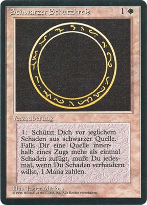 Magic: The Gathering - Schwarzer Schutzkreis - Foreign Black Border