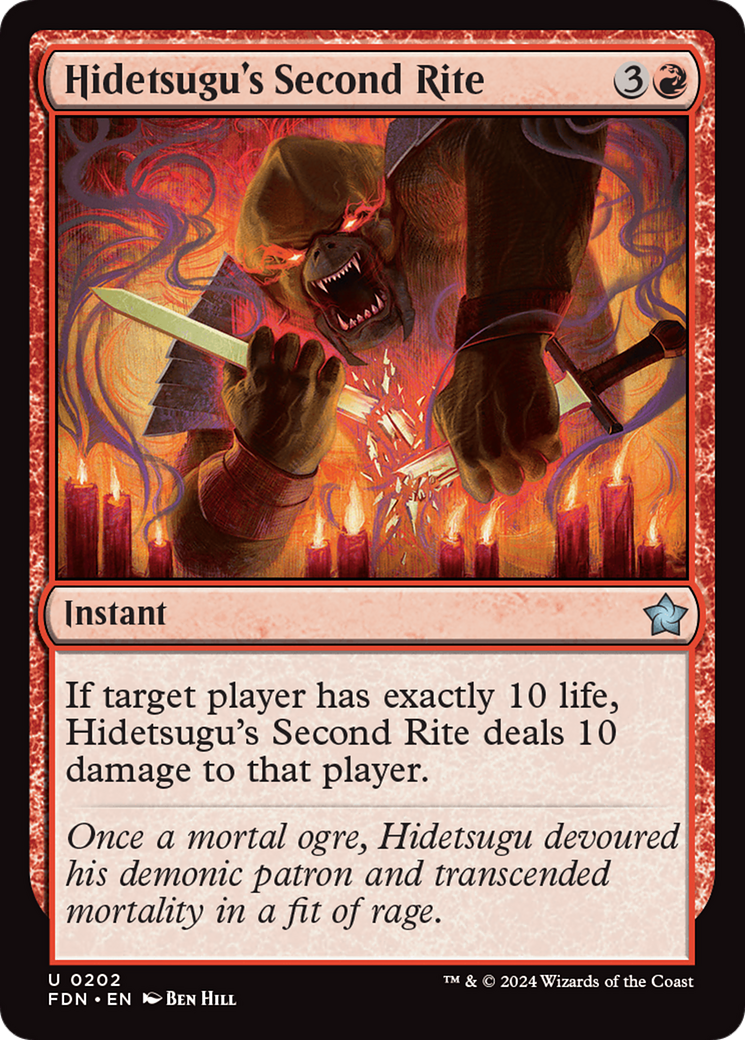 Magic: The Gathering - Hidetsugu's Second Rite Foil - Foundations