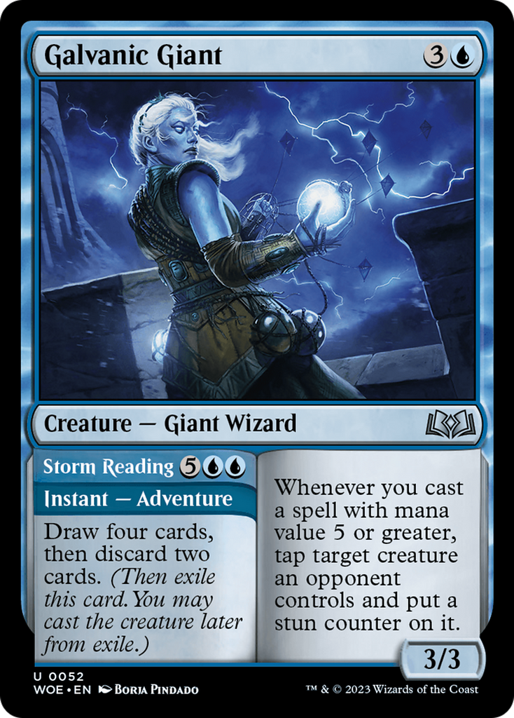 Magic: The Gathering - Galvanic Giant // Storm Reading Foil - Wilds of Eldraine