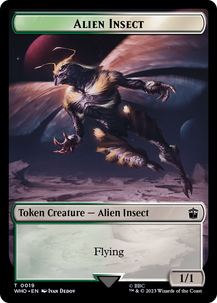 Magic: The Gathering - Alien Insect Token - Doctor Who Tokens