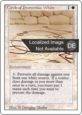 Magic: The Gathering - Schutzkreis gegen Weiß - Revised Edition