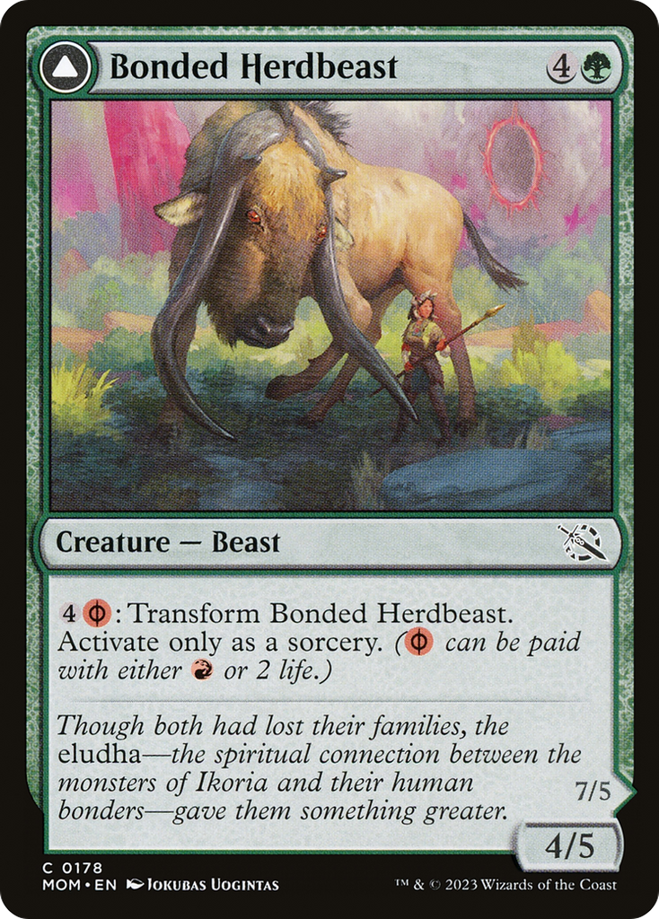 Magic: The Gathering - Bonded Herdbeast // Plated Kilnbeast Foil - March of the Machine