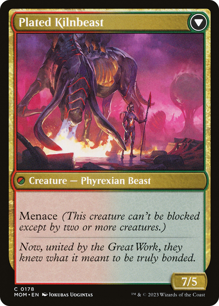 Magic: The Gathering - Bonded Herdbeast // Plated Kilnbeast Foil - March of the Machine