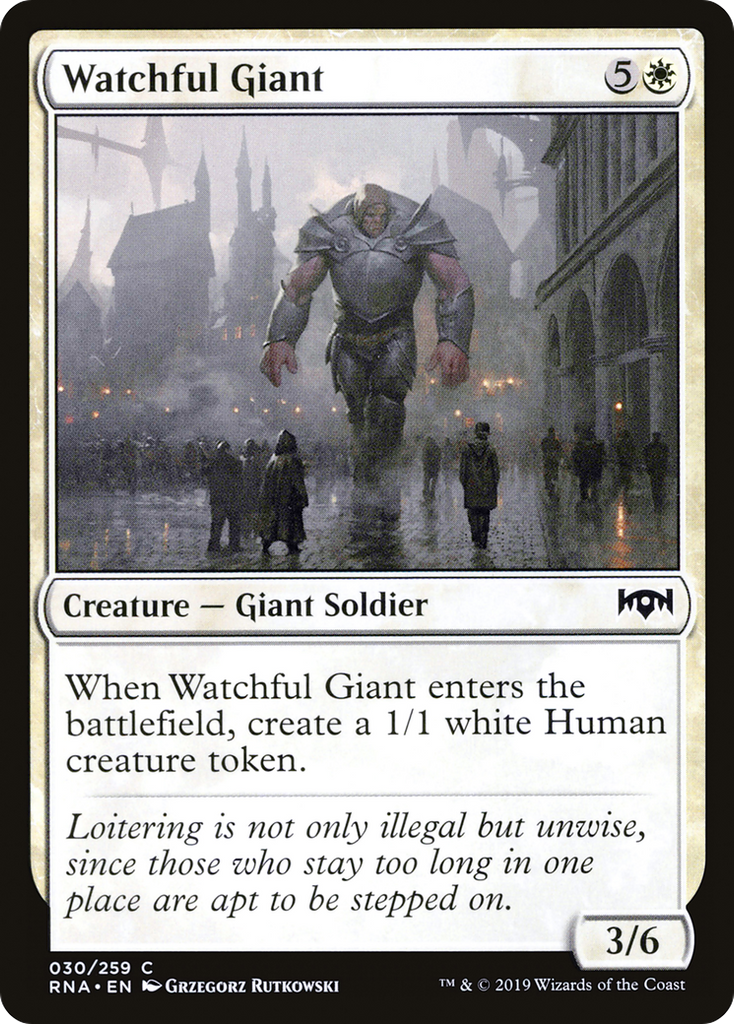 Magic: The Gathering - Watchful Giant Foil - Ravnica Allegiance