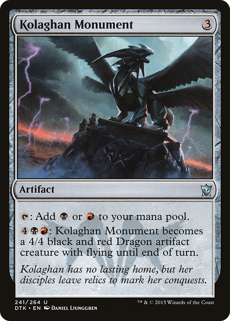 Magic: The Gathering - Kolaghan Monument Foil - Dragons of Tarkir