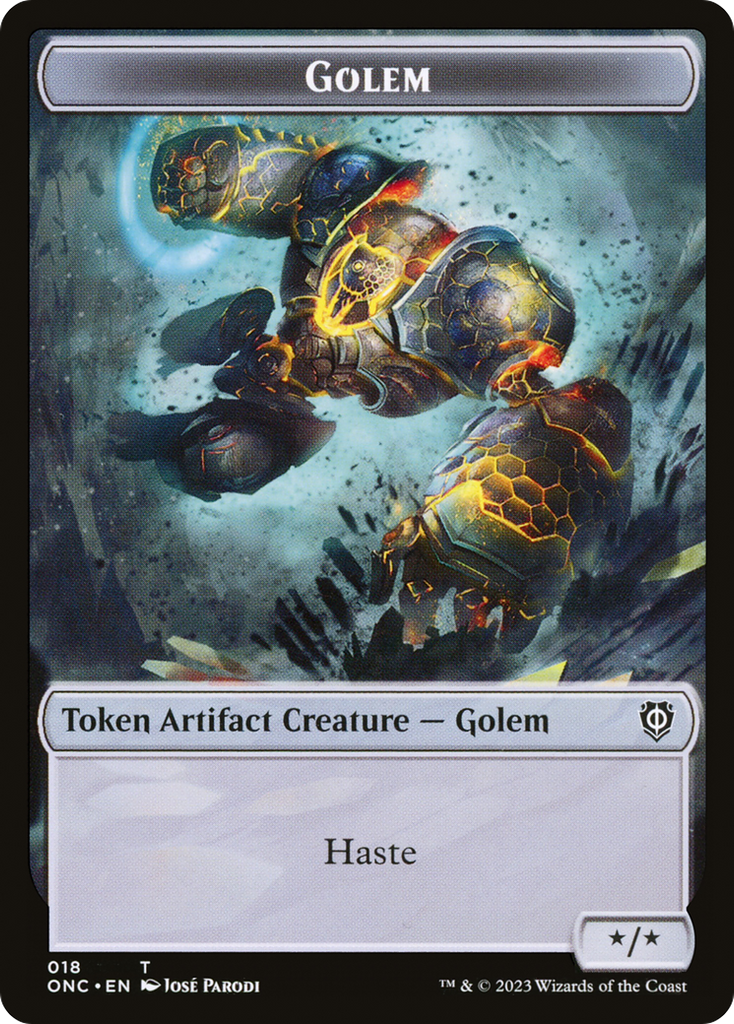Magic: The Gathering - Golem Token - Phyrexia: All Will Be One Commander Tokens