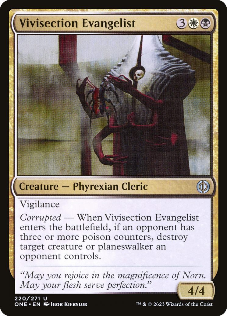 Magic: The Gathering - Vivisection Evangelist Foil - Phyrexia: All Will Be One