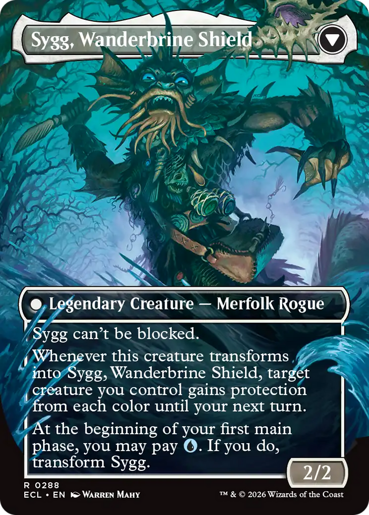 Magic: The Gathering - Sygg, Wanderwine Wisdom // Sygg, Wanderbrine Shield Foil - Lorwyn Eclipsed