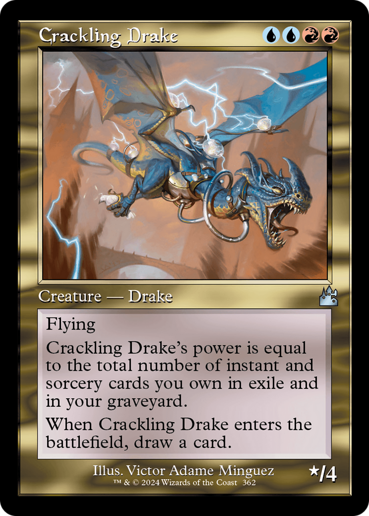 Magic: The Gathering - Crackling Drake Foil - Ravnica Remastered