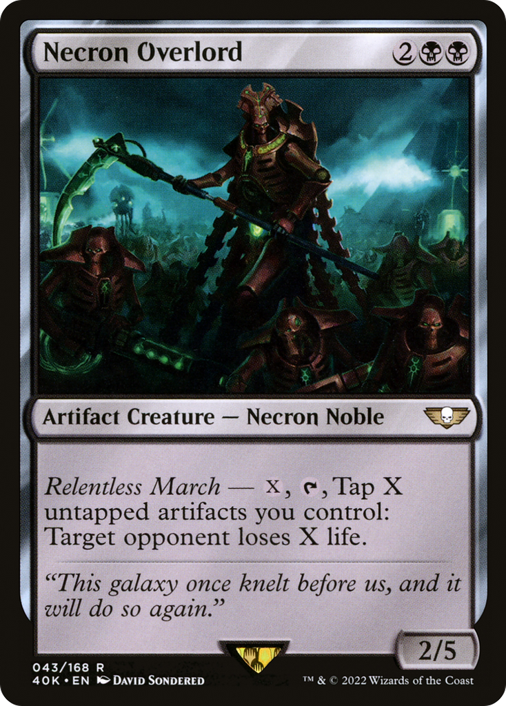 Magic: The Gathering - Necron Overlord - Warhammer 40000 Commander