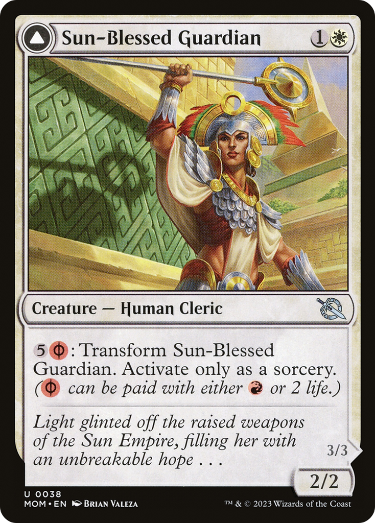 Magic: The Gathering - Sun-Blessed Guardian // Furnace-Blessed Conqueror - March of the Machine