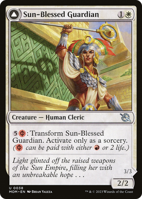 Magic: The Gathering - Sun-Blessed Guardian // Furnace-Blessed Conqueror Foil - March of the Machine
