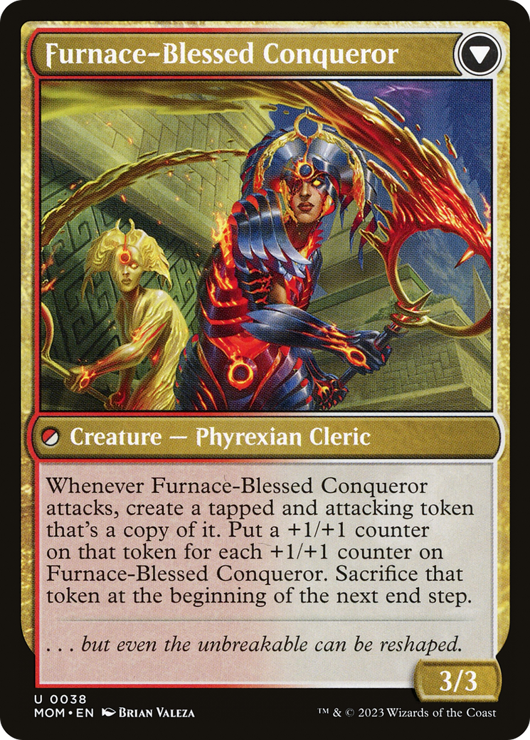 Magic: The Gathering - Sun-Blessed Guardian // Furnace-Blessed Conqueror Foil - March of the Machine