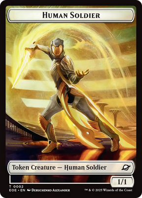 Magic: The Gathering - Human Soldier Token - Edge of Eternities Tokens
