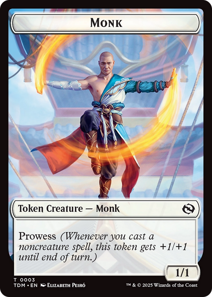 Magic: The Gathering - Monk Token - Tarkir: Dragonstorm Tokens