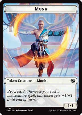 Magic: The Gathering - Monk Token - Tarkir: Dragonstorm Tokens