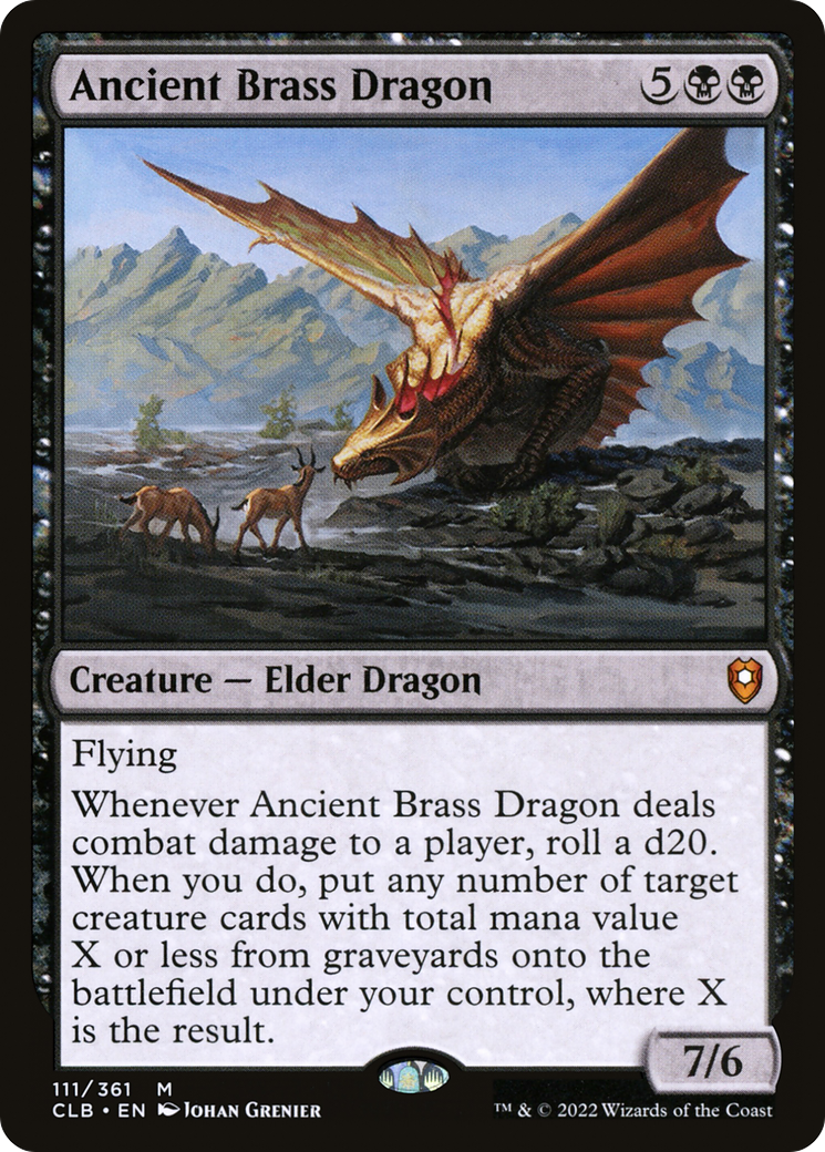 Magic: The Gathering - Ancient Brass Dragon - Commander Legends: Battle for Baldur's Gate