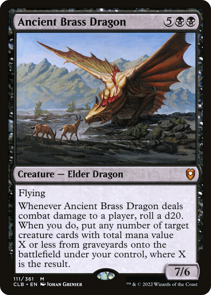 Magic: The Gathering - Ancient Brass Dragon - Commander Legends: Battle for Baldur's Gate