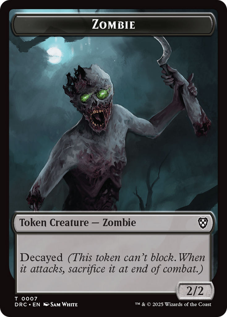 Magic: The Gathering - Zombie Token - Aetherdrift Commander Tokens