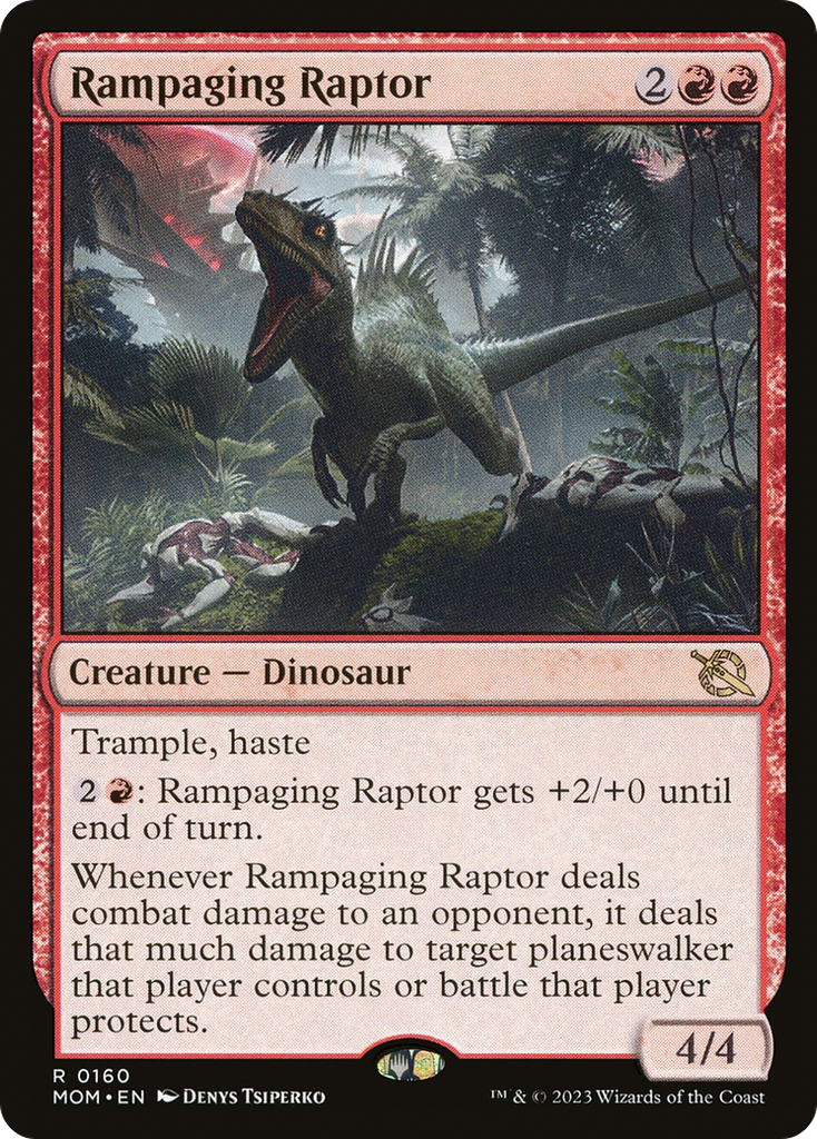 Magic: The Gathering - Rampaging Raptor Foil - March of the Machine