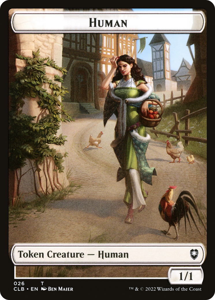 Magic: The Gathering - Human Token - Battle for Baldur's Gate Tokens