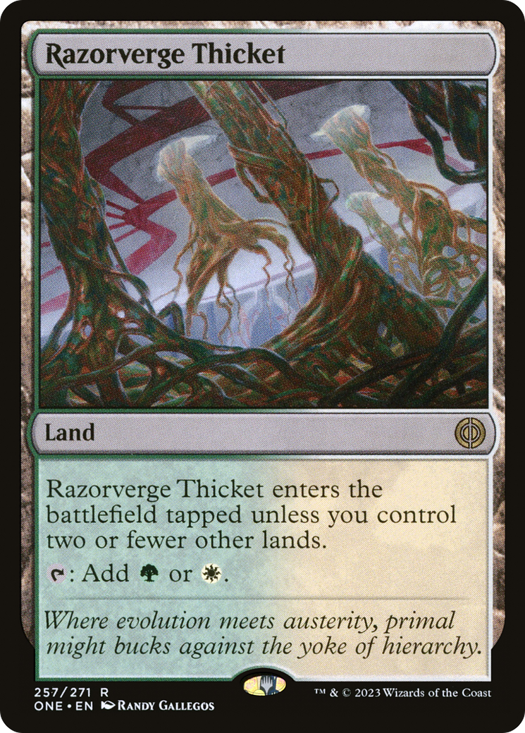 Magic: The Gathering - Razorverge Thicket Foil - Phyrexia: All Will Be One