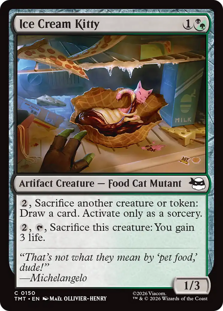 Magic: The Gathering - Ice Cream Kitty Foil - Teenage Mutant Ninja Turtles