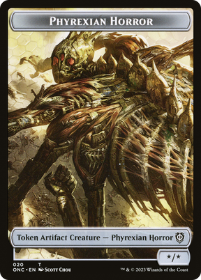 Magic: The Gathering - Phyrexian Horror Token - Phyrexia: All Will Be One Commander Tokens