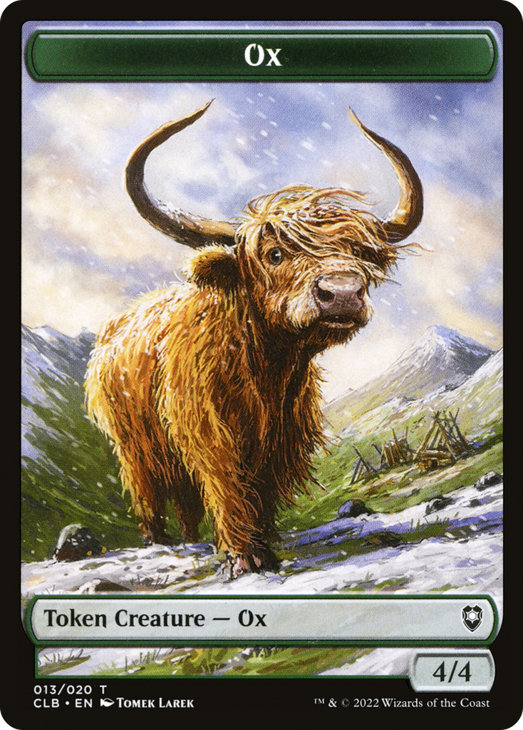 Magic: The Gathering - Ox Token - Battle for Baldur's Gate Tokens