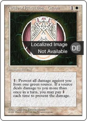 Magic: The Gathering - Schutzkreis gegen Grün - Fourth Edition