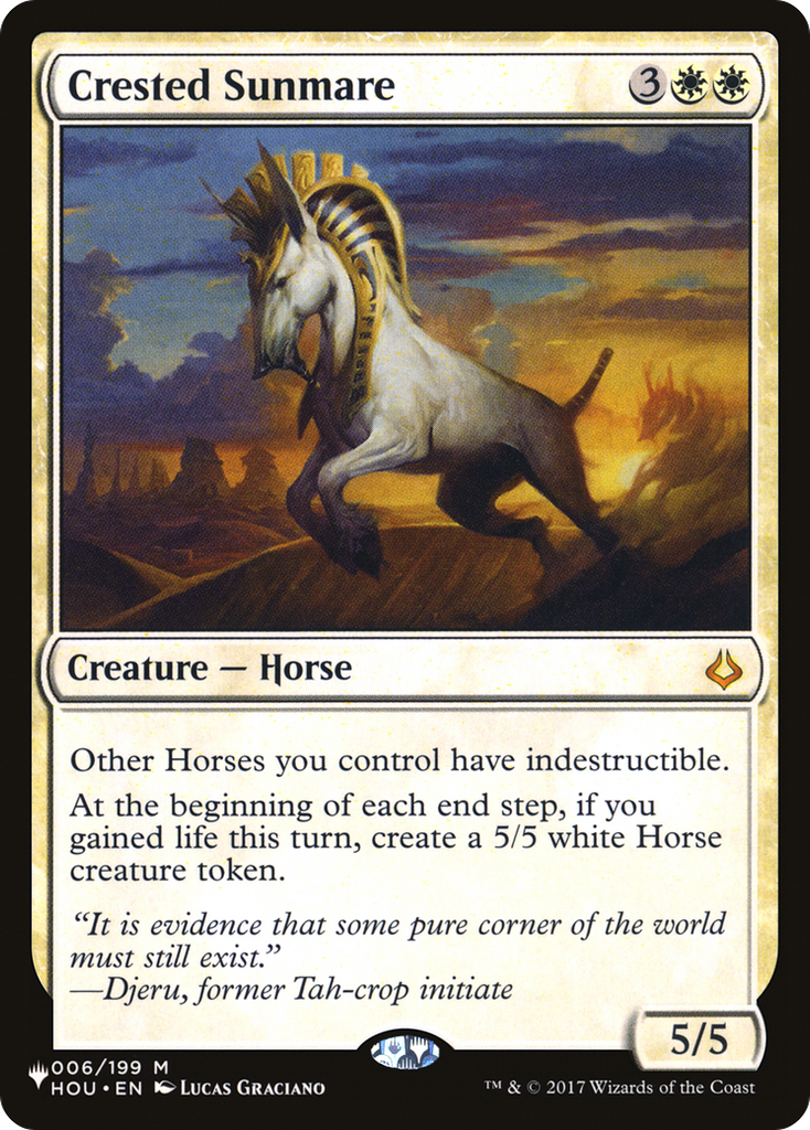 Magic: The Gathering - Crested Sunmare - The List