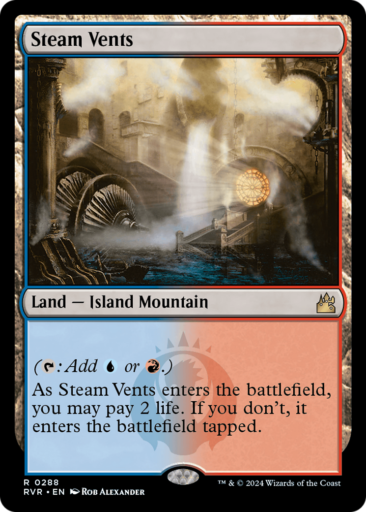 Magic: The Gathering - Steam Vents Foil - Ravnica Remastered