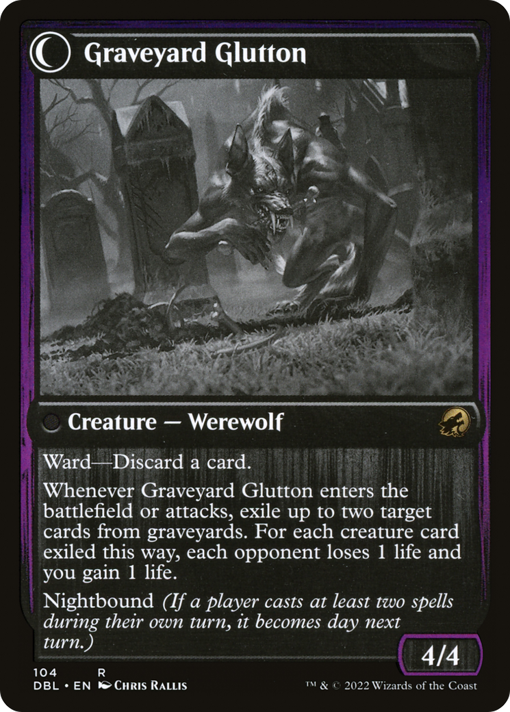 Magic: The Gathering - Graveyard Trespasser // Graveyard Glutton Foil - Innistrad: Double Feature