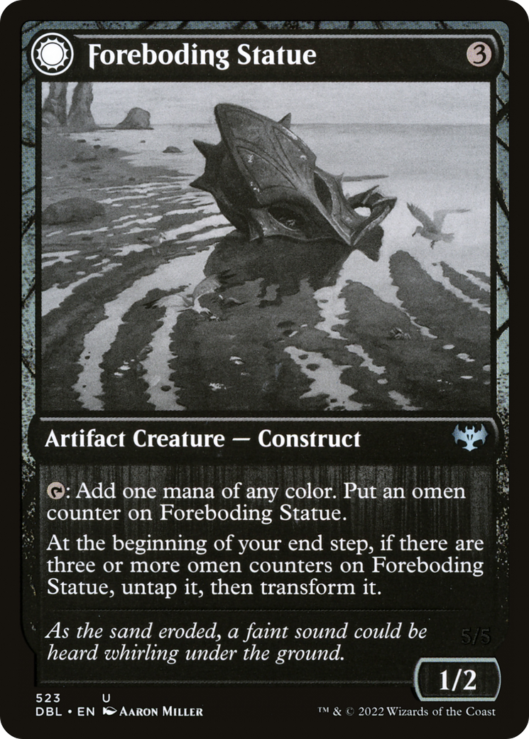 Magic: The Gathering - Foreboding Statue // Forsaken Thresher Foil - Innistrad: Double Feature