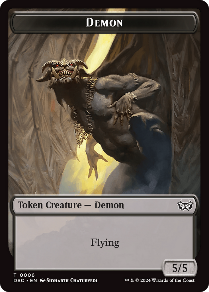 Magic: The Gathering - Demon Token - Duskmourn Commander Tokens