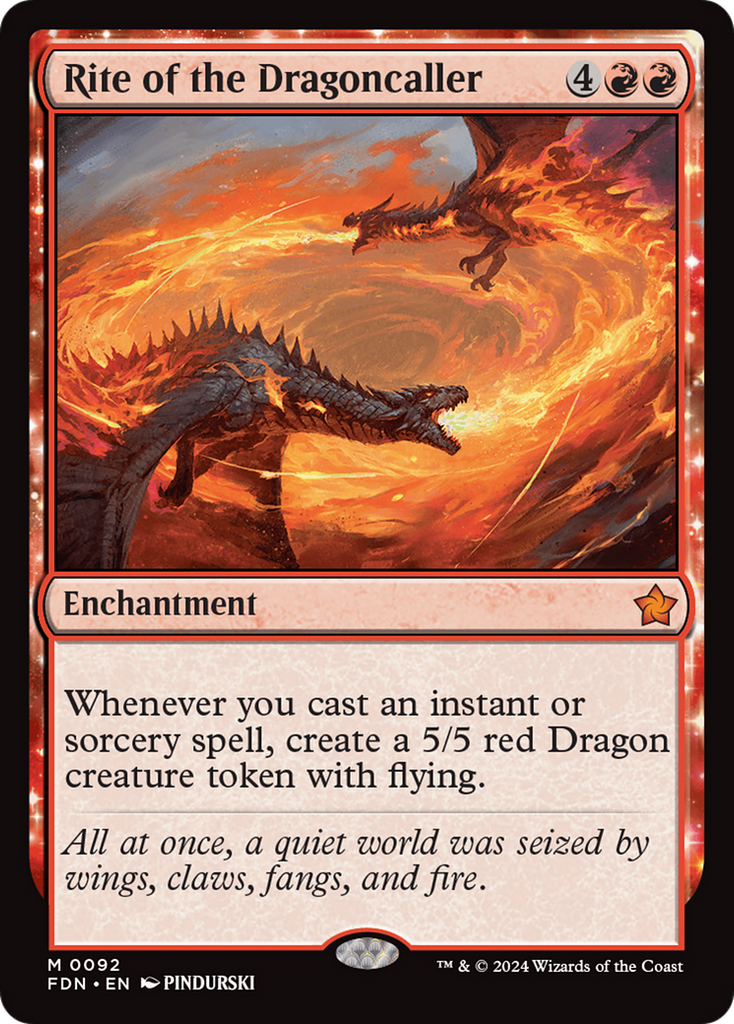 Magic: The Gathering - Rite of the Dragoncaller Foil - Foundations