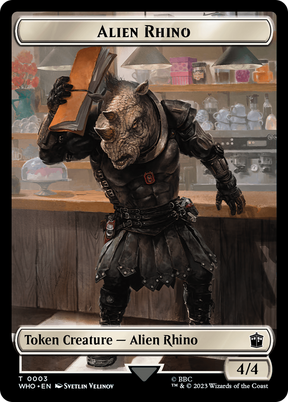 Magic: The Gathering - Alien Rhino Token - Doctor Who Tokens