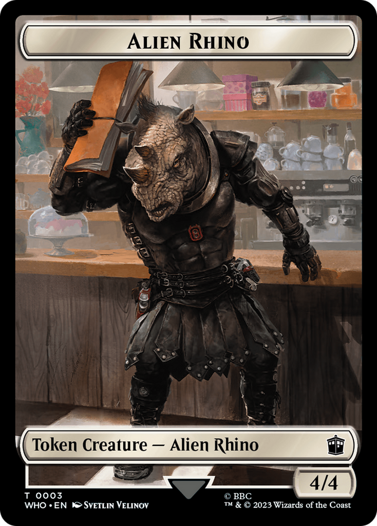 Magic: The Gathering - Alien Rhino Token - Doctor Who Tokens