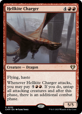 Magic: The Gathering - Hellkite Charger Foil - Commander Masters